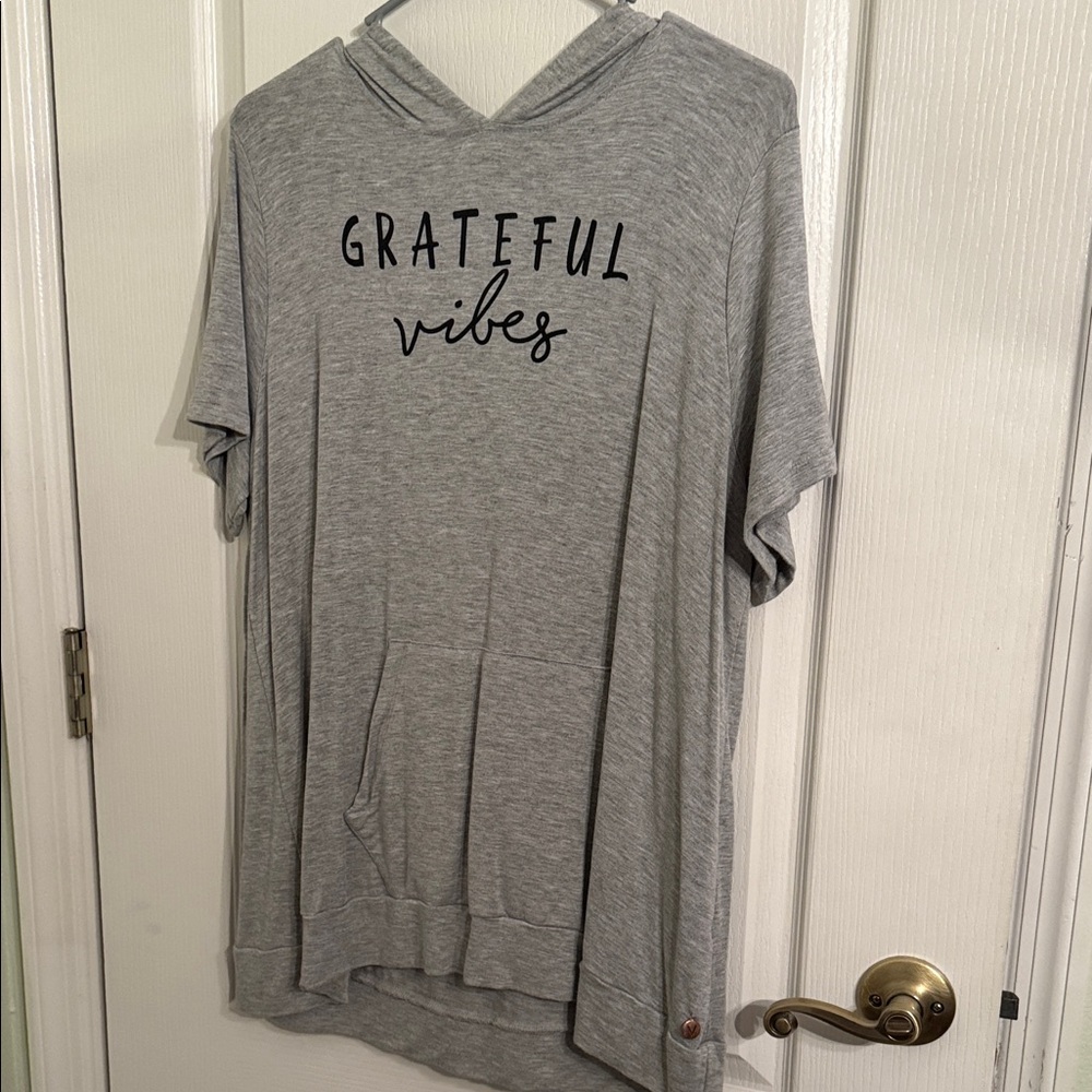 Lane Bryant Gray 'Grateful Vibes' Hoodie